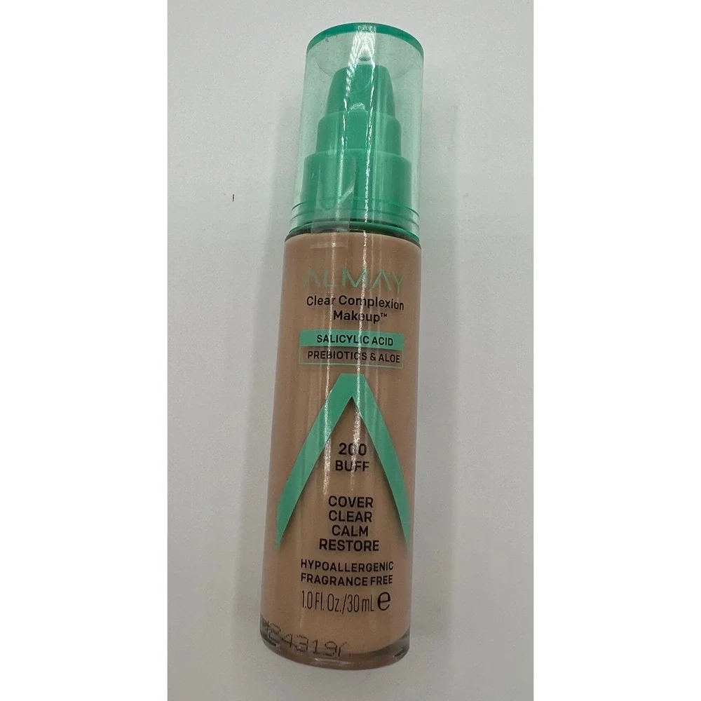Almay Clear Complexion Makeup Foundation 200 Buff Salicylic Acid 1.0 oz